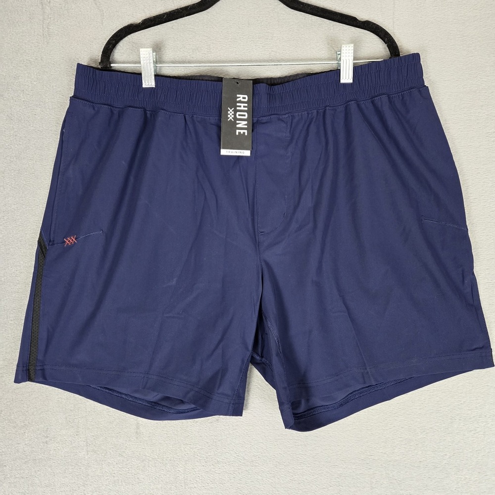 RHONE Rhone 7" Versatility Short Mens 2XL Blue Unlined Gym Athleisure Training